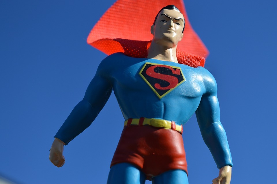 flying Superman figure