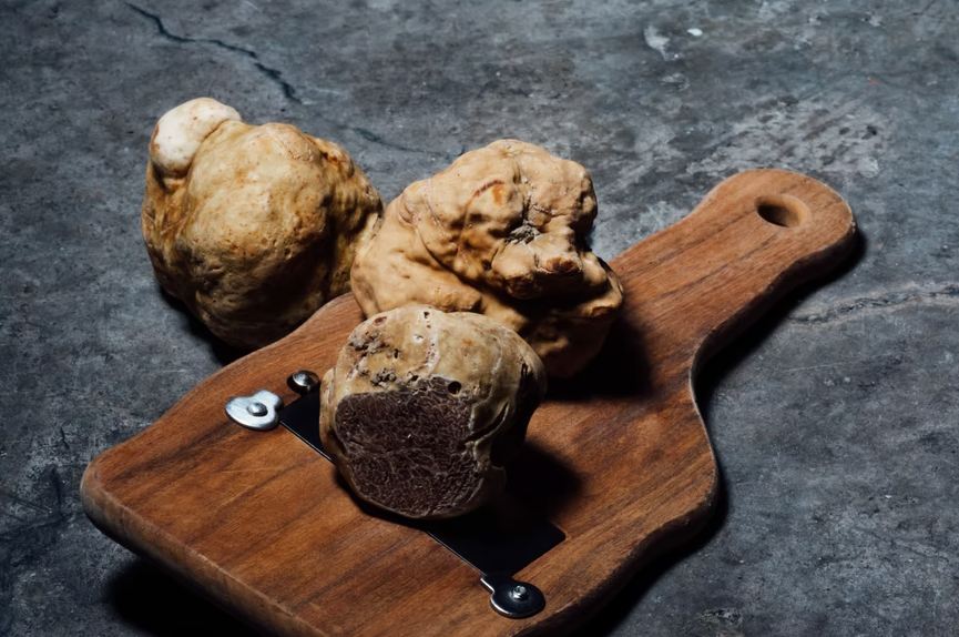 inside a white truffle