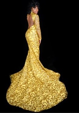 gold dress