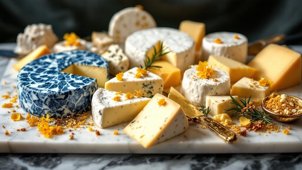 exquisite artisan cheese selection