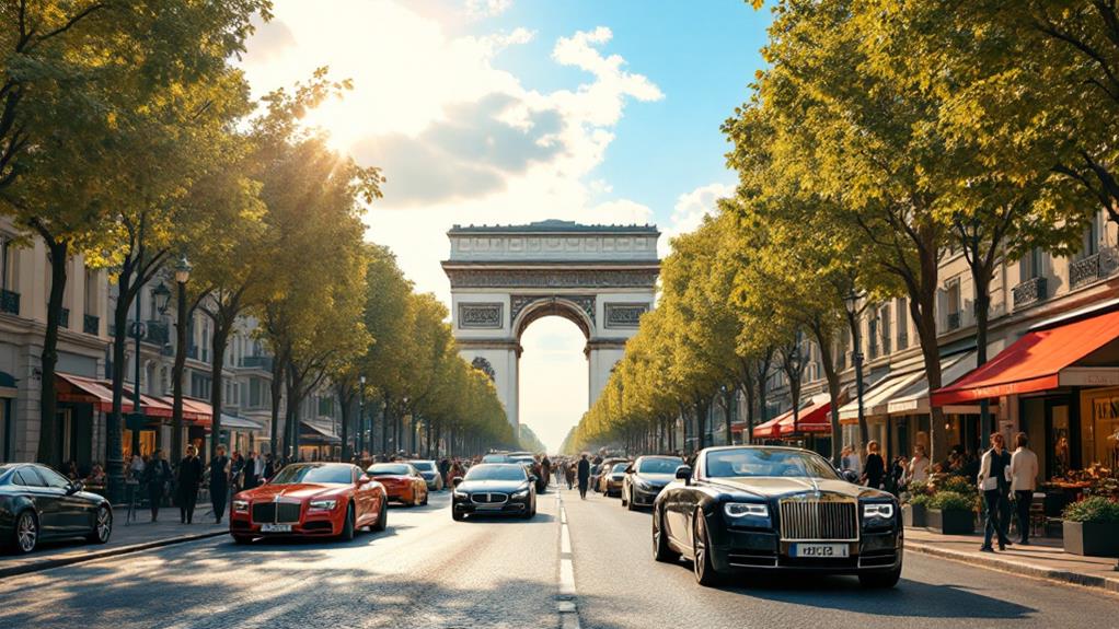iconic parisian shopping avenue