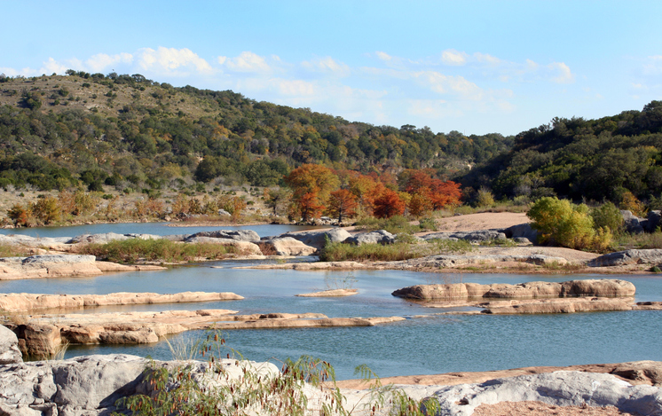 the Pedernales River in the Texas Hill Country