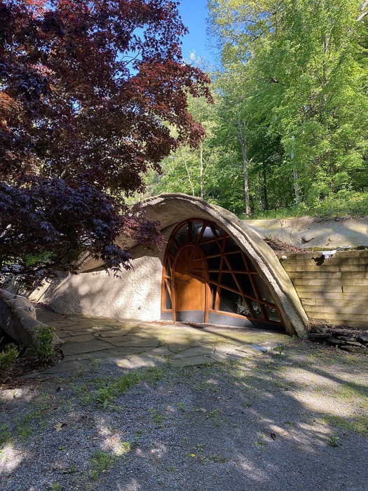 Entrance to the Mushroom House in Perinton, New York