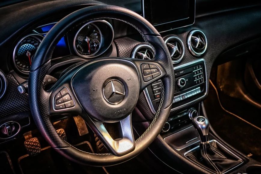 dashboard of a luxury car