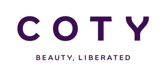 Logo of Coty in purple with a blank background