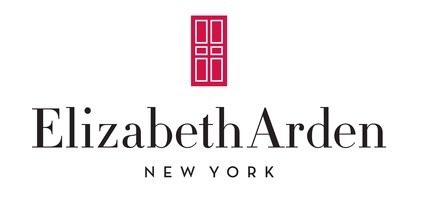 Elizabeth Arden logo, red icon, black letters