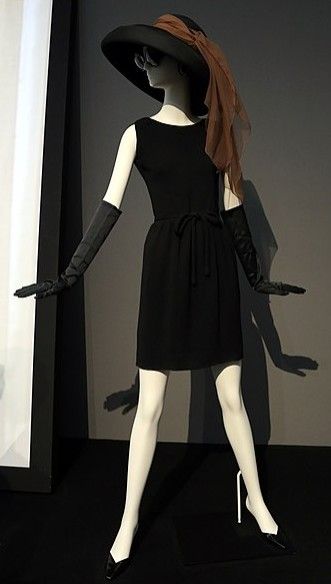 Givenchy's short dress and hat on display