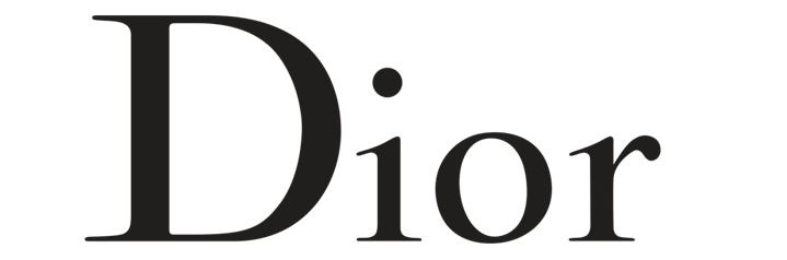 A black-and-white logo of Christian Dior