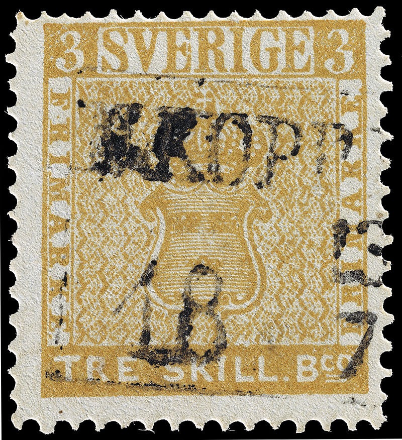 Treskilling Yellow postage stamp