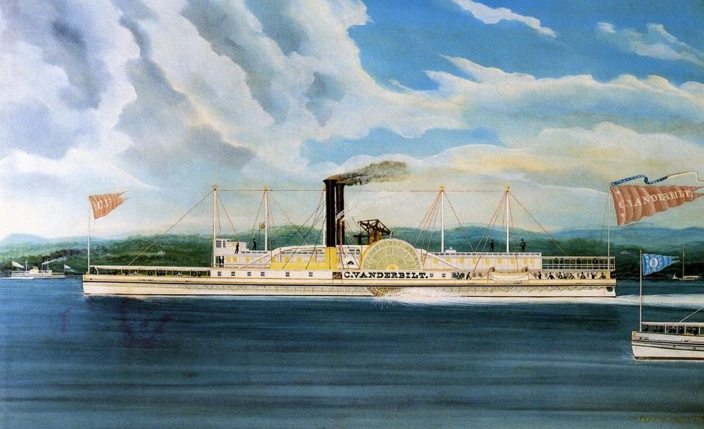 painting of Vanderbilt’s steamship, C. Vanderbilt