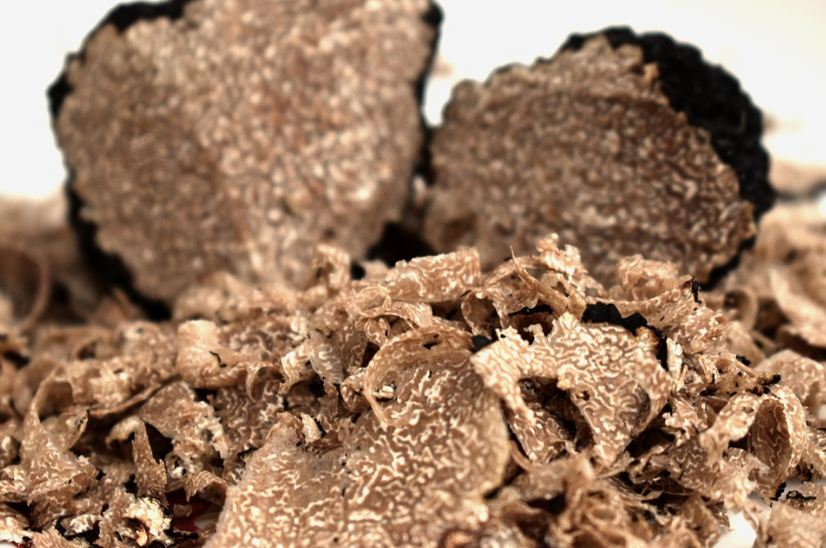 truffle shavings and slices