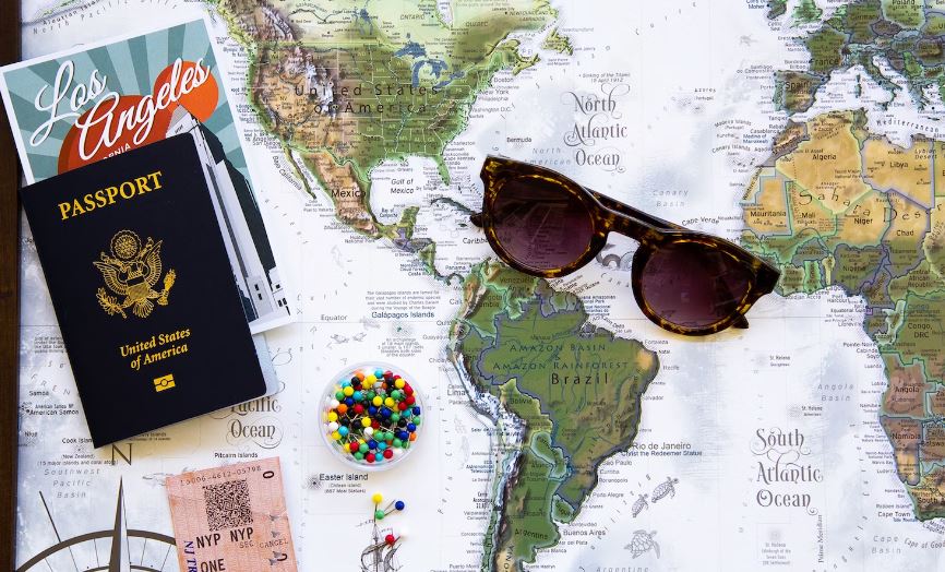 Map, Passport, World Map, Traveler, Adventurer, Flatlay, Vacation, Cartography, Traveling, Adventure Travel, Geography, Maps, Accessories, Accessory, Sunglasses, Diagram, Atlas, Id Cards, Text, Document
